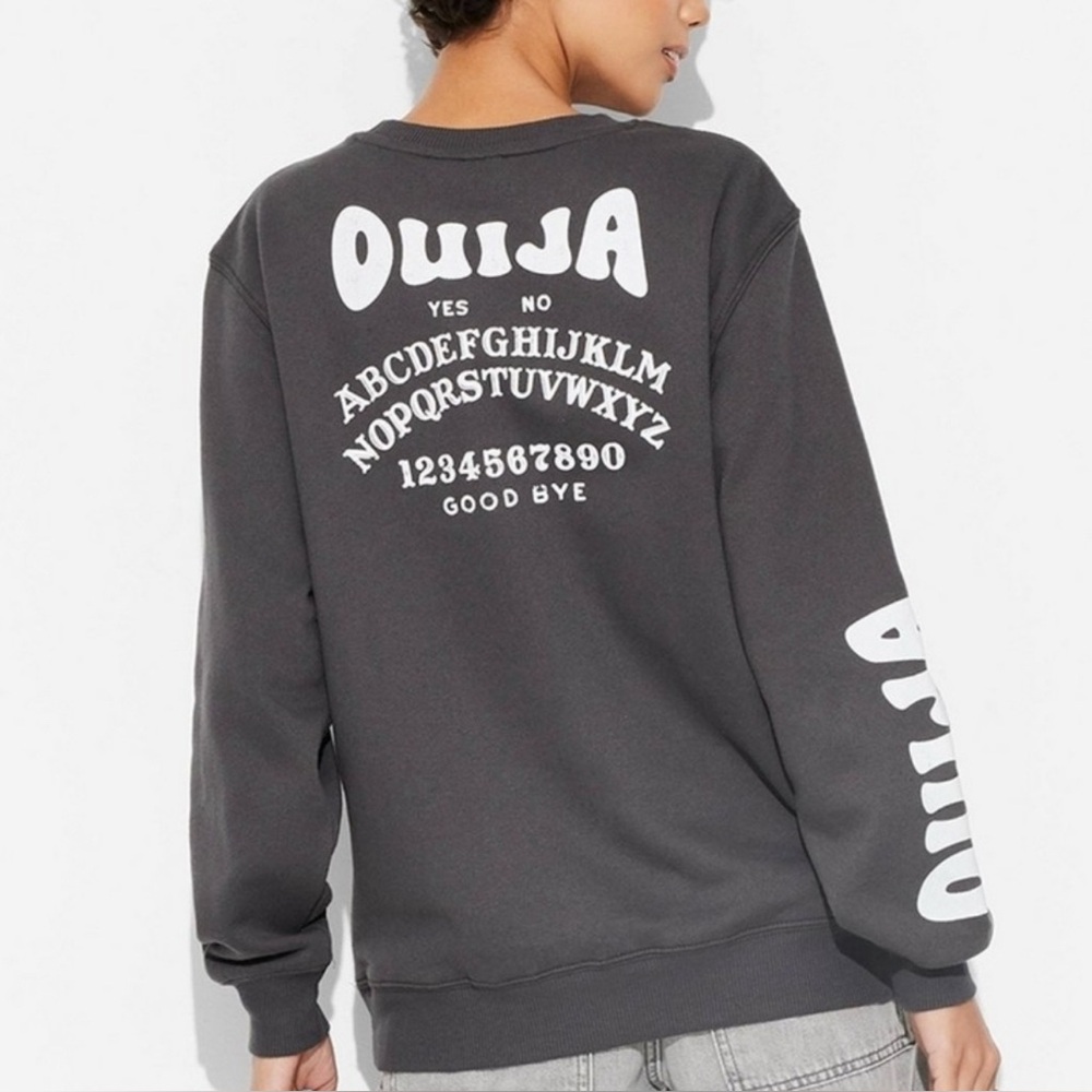 Ouija Halloween, Spooky Vibes, Graphic Gray Women's Sweater